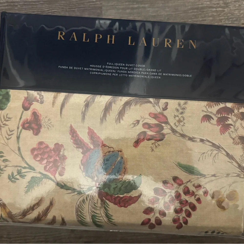 NEW $375 Ralph Lauren Maren Tropical Print Duvet Cover Full/Queen Cotton